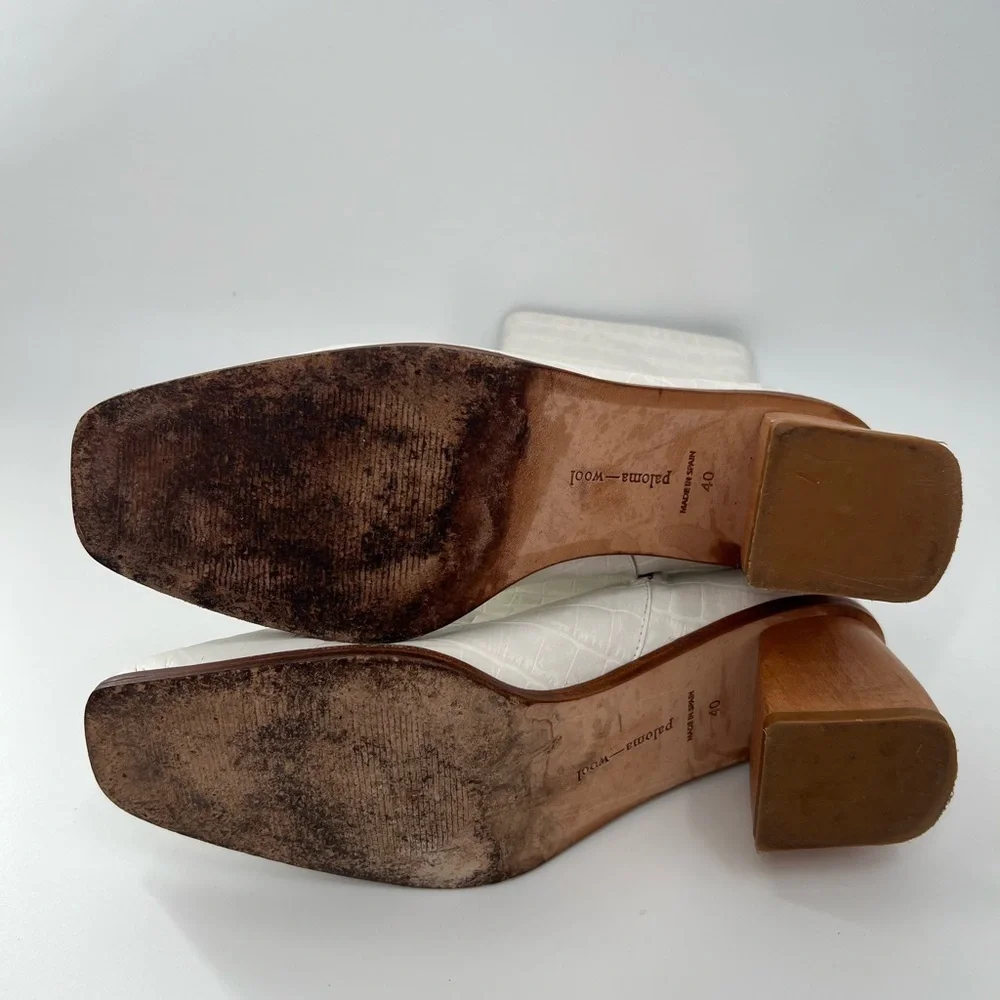 Paloma Wool Emilia Croc Embossed Leather Boots